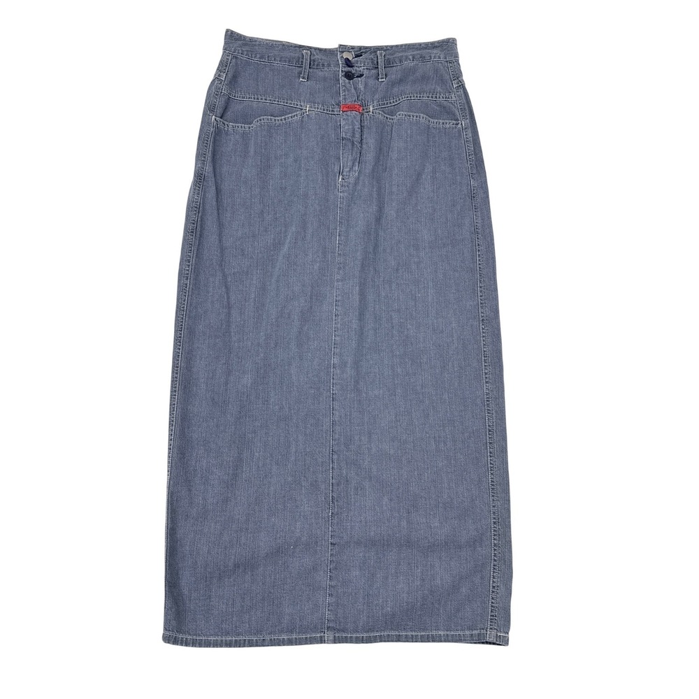 Vintage Marithe Francois Girbaud Denim Skirt Size 7 / 8 Midi Retro Y2K
